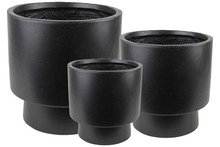 Krukkesett Fiber Svart Ø24/30/37 cm Scan-Pot 